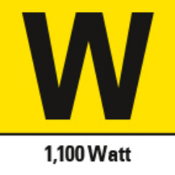 1.100 Watt Leistungsaufnahme