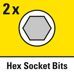2 Innensechskant-Bits "Inbus" H5/H6 enthalten