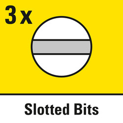 3 Schlitzprofil-Bits (SL) in SL4 – SL6