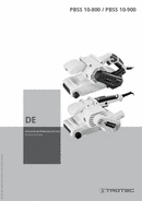 Bedienungsanleitung Bandschleifer PBSS 10-800 / PBSS 10-900 (DE)