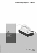 Bedienungsanleitung Kondensatpumpenkit TTK 800 (DE)