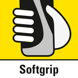 Ergonomisches Pistolendesign mit Softgrip und Schutzbügel