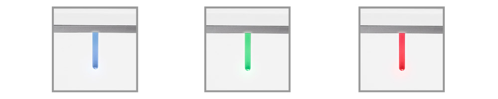 Farb-LED-Anzeige der aktuellen Luftfeuchtigkeit