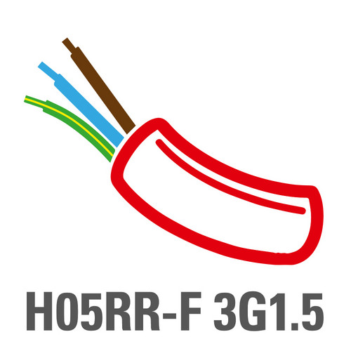 Kabeltyp H05RR-F 3G1,5