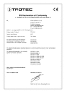 Konformitätserklärung Heizlüfter TFC 15 E (INT)