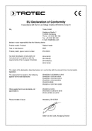 Konformitätserklärung Heizstrahler IRS 2050 E (INT)