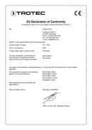 Konformitätserklärung Infrarotthermometer TP7 (INT)