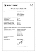 Konformitätserklärung Lokales Raumklimagerät PAC 3500 E (INT)