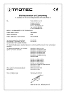 Konformitätserklärung Luftentfeuchter TTK 110 HEPA (INT)