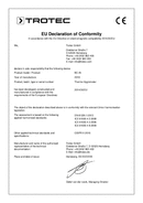 Konformitätserklärung Thermohygrometer BC25 (INT)