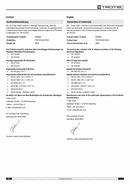 Konformitätserklärung Thermohygrometer BZ29OS (INT)