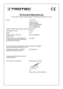 Konformitätserklärung Ultraschalldetektor SL800R (DE)