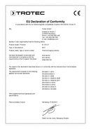 Konformitätserklärung Wärmebildkamera IC125LV (INT)