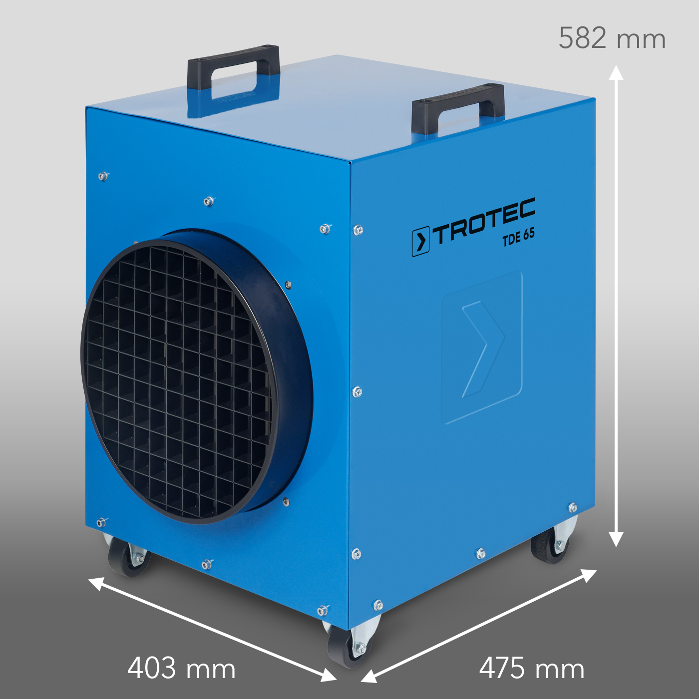 Robust und baustellengerecht konstruiert – der Elektroheizer TDE 65 von Trotec