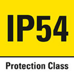 Schutzart IP54 – gegen Spritzwasser aus allen Richtungen abgedichtet