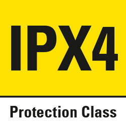 Schutzart IPX4 – gegen Spritzwasser aus allen Richtungen abgedichtet